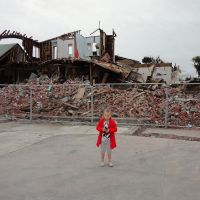 Touring the devastated buildings in Christchurch