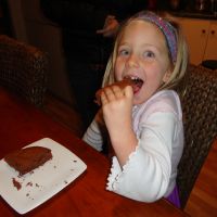 Chocolate cake for 5 & a half birthday!