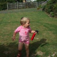 Water fight with Mel & Shell nextdoor