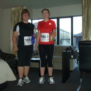 The morning of our half in the hotel room in Blenheim