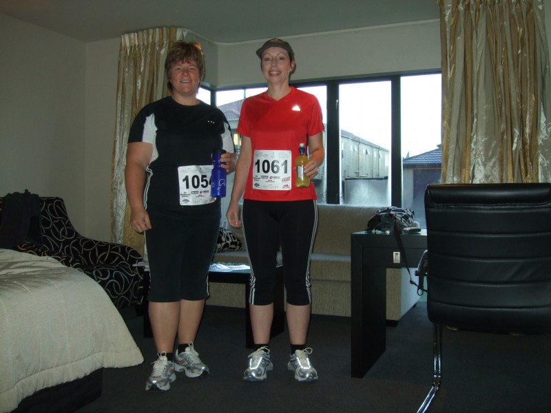 The morning of our half in the hotel room in Blenheim