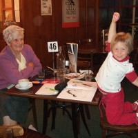 Out for dinner with Grandma Margaret
