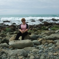 Adrienne on the rocks