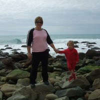 The Fords exploring the rocks
