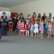 Rehearsal for Kids Choir at Church with Jenny & Megan