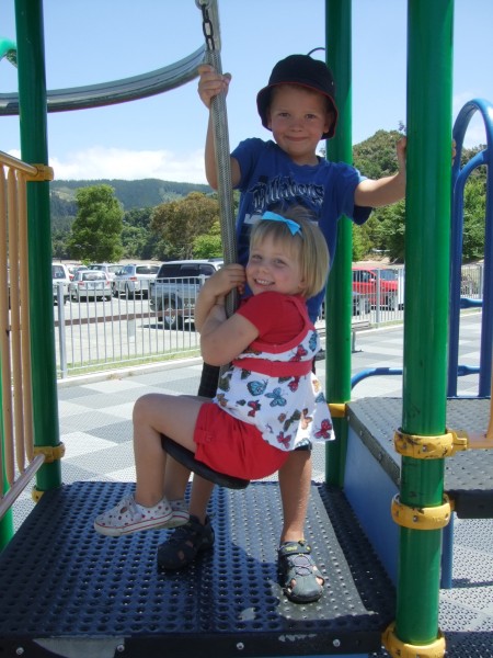 Poppy & Josh at the playground