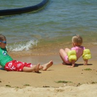 Relaxing in the sand at Kaiteri beach