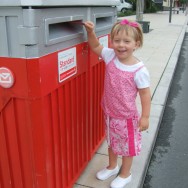 Poppy posts her invitations
