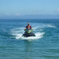 Craig & Poppy on the jetski
