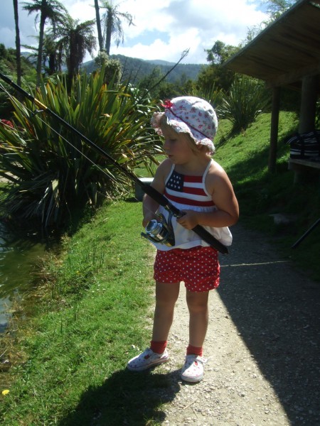 Poppy learns to cast.