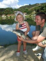 Poppy's first ever fish!