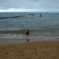 Twilight swim at Kaiteriteri Beach