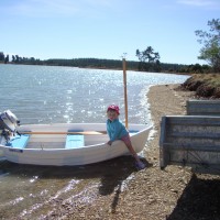 Poppy on the boat