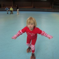 Poppy at Learn To Skate class