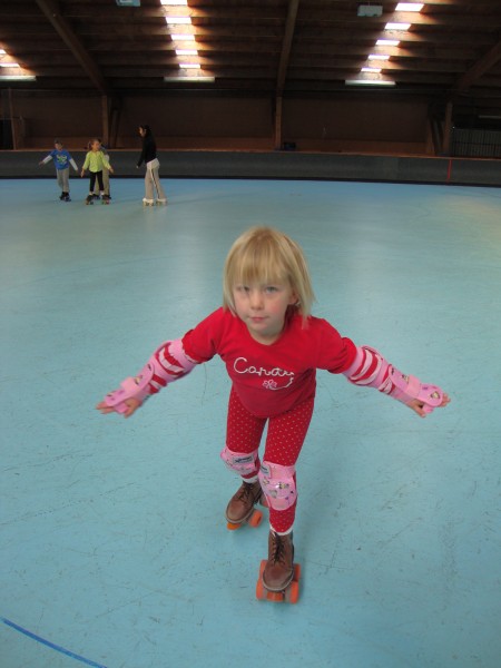 Poppy at Learn To Skate class