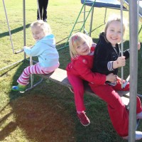 Jana, Poppy & Ayla playing at camp