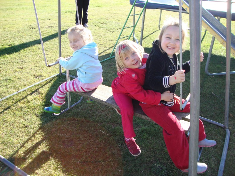 Jana, Poppy & Ayla playing at camp