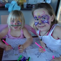 Drawing at Ayla's house