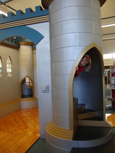 Playing in the castle