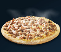 Double Bacon Cheeseburger: bbq sauce, beef, shredded bacon rasher & a mayonnaise swirl