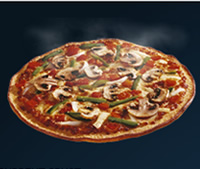 Vegorama: capsicum, mushroom, baby spinach, onion, fresh & sundried tomato, fresh garlic & oregano
