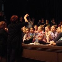 Peta giving notes after the dress rehearsal