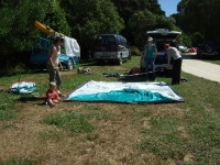 Setting up our tents
