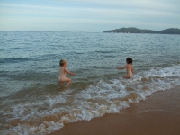 Quick impromptu dip in the sea