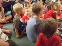 At church during the Kids\' story