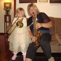 Playing slide trumpet with Mum - Christmas Jam Session!