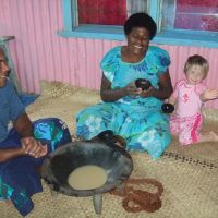 Drinking kava with the chief\'s wife