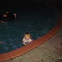 Back in the pool - at night!