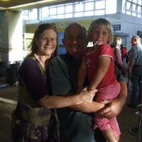 GranJan & Yogi at the airport