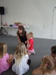 Jenny sings to Poppy at Kids Church