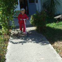 Scootering at the Cheese Factory