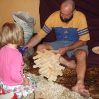 PLaying Jenga with kindling PLaying Jenga with kindling